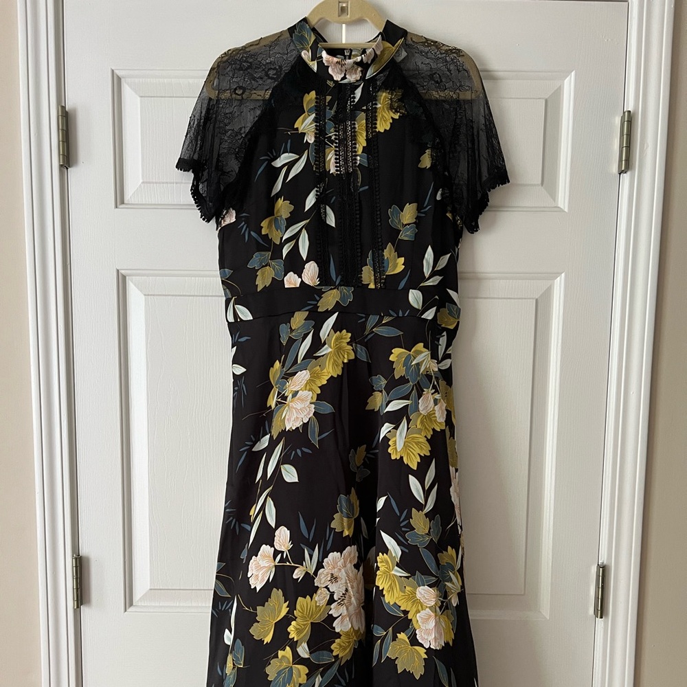 ASOS floral lace midi-dress